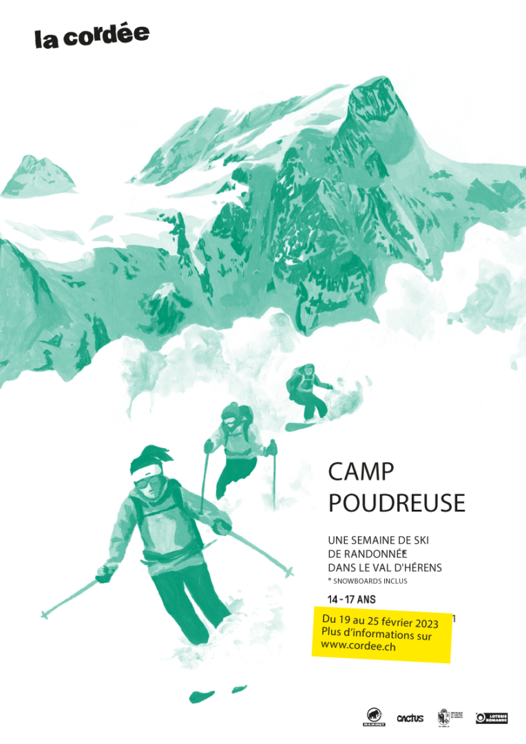 Camp poudreuse organisé par la Cordée du 19 au 25 février